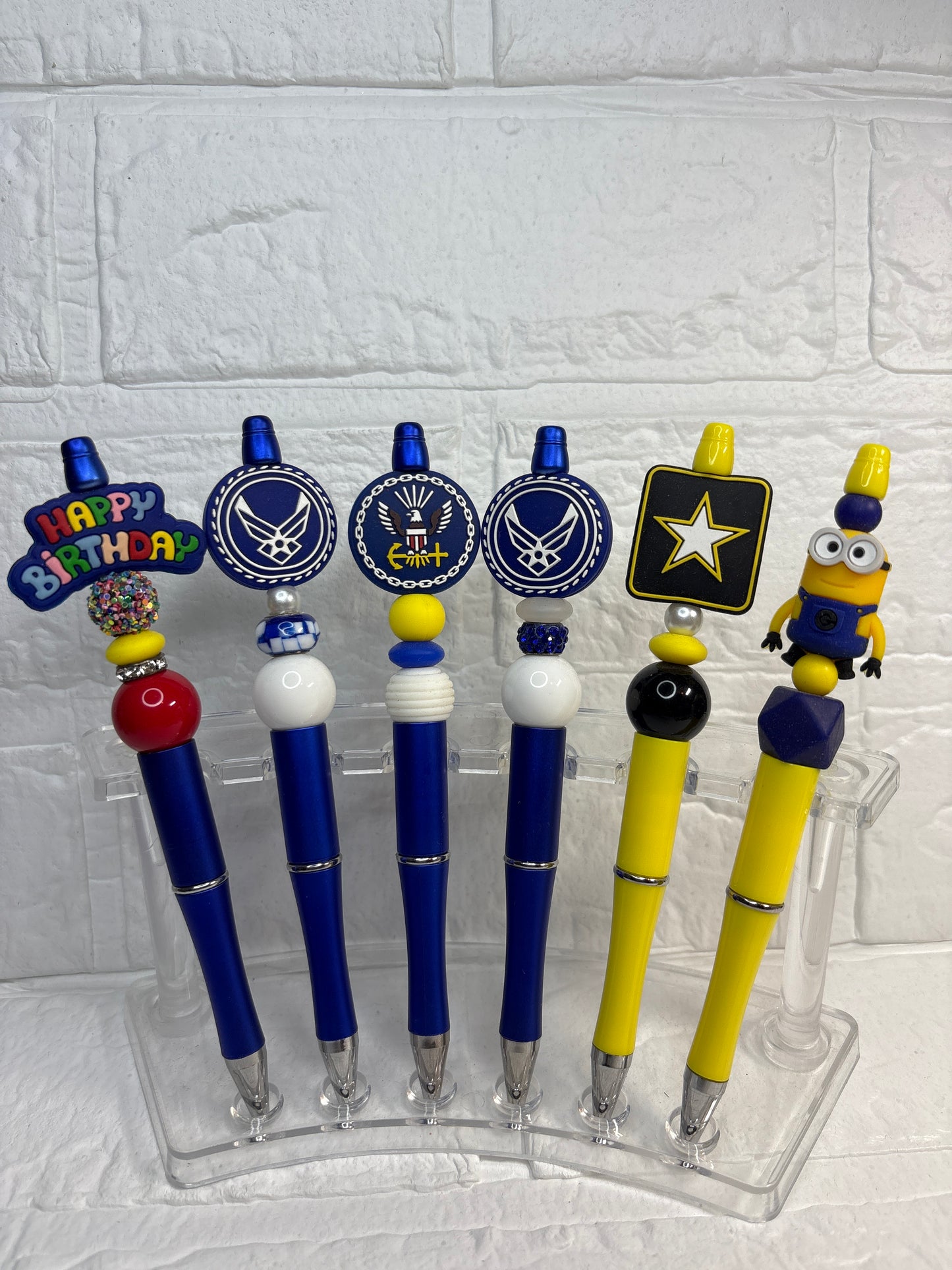 Custom beaded pens, sold individually.