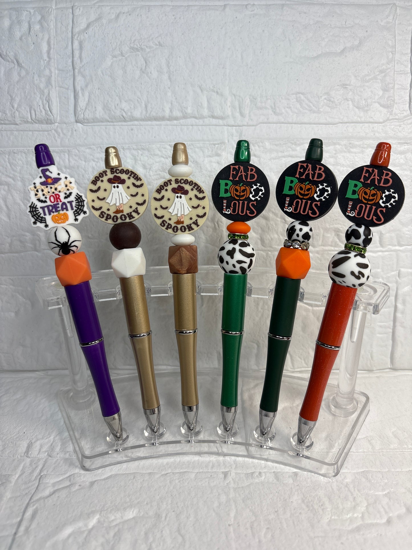 Custom Halloween inspired black ink pens, pen sold individually. ￼