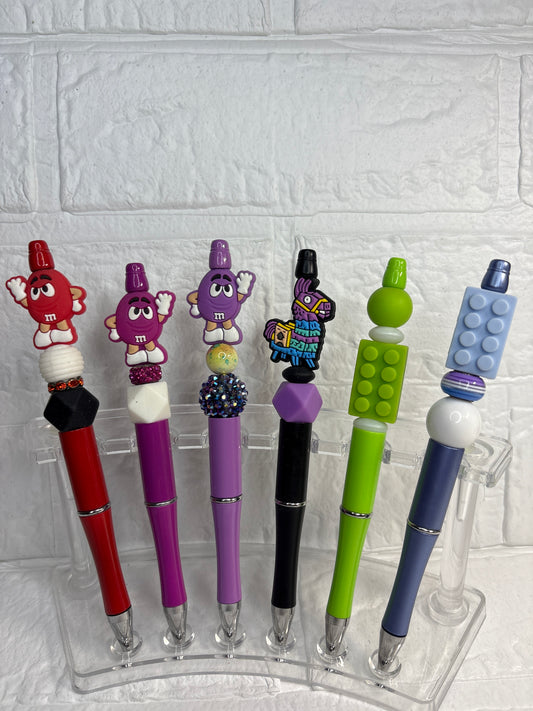 Custom beaded pens, sold individually
