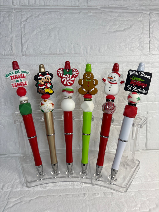 Holiday Inspired Beaded Pens, each pen sold individually