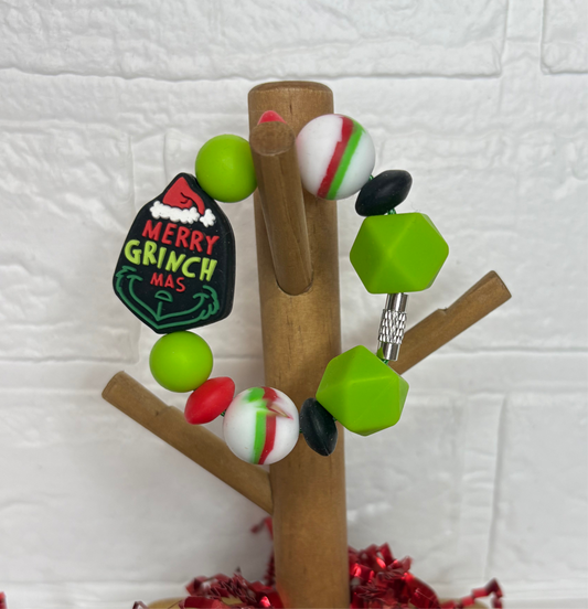 Grinch cup charm